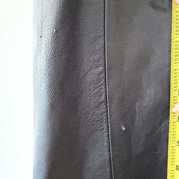 Centigrade Black Leather Long Trench Coat Women’s L Matrix Grunge Minimalist - Picture 11 of 11